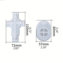 2pcs/Set Cross Candlestick Epoxy Mold DIY Candle Candlestick Silicone Casting Mold DIY Resin Cross Candlestick Silicone Mold For DIY Handmade Home Party Decoration