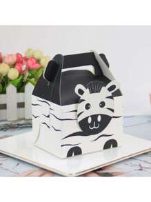 3 piezas de Nueva Caja de Cartón para Hacer Pasteles y Repostería con Empaque de Mano y Papel de Embalaje Aleatorio, Caja de Galletas para Llevar a Mano, Caja de Dulces para Regalos de Fiesta de Bodas - Multicolor - Ver 3