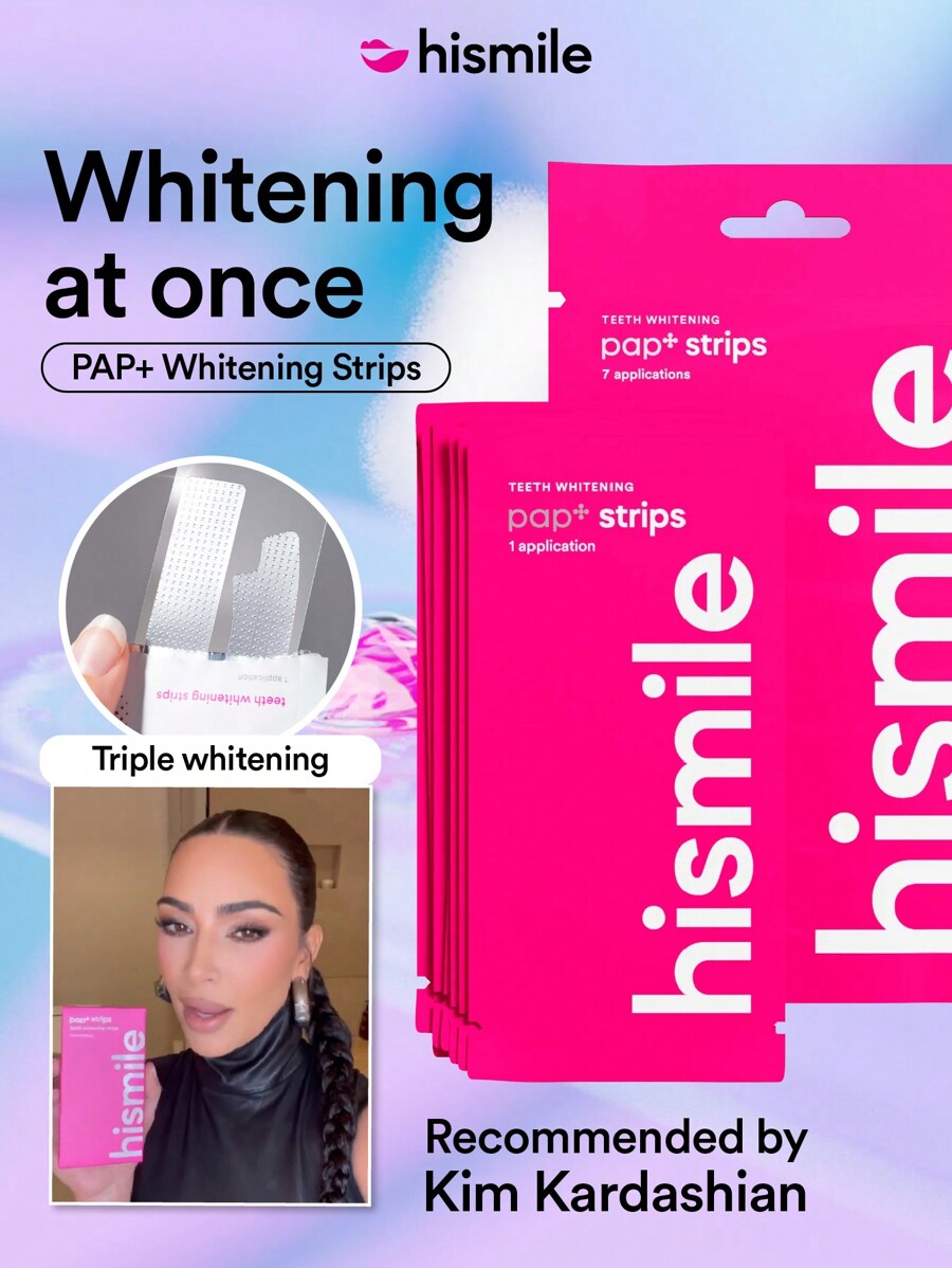 PAP+ Whitening Strips SensitivityFree Teeth Whitening ,Remove Yellow