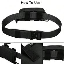 Tactical Sunglasses Carrying Case Black Molle Zipper Eyeglasses Hard Case With Clips - Dark Grey - View 6