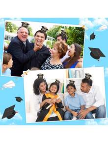 1 套畢業季 Grad 頭帶肩帶畢業禮服套裝,2024 年畢業典禮舞蹈表演畢業派對裝飾,適合學校畢業派對裝飾套裝 - 彩色 - 查看 4