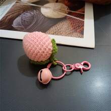 Handmade Crochet Fruit Keychain Pendant, Creative Knitted Fruit Design Keyring, Multicolor Backpack Charm, Phone Decoration - Multicolor - View 13
