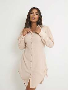 Women Dresses - Màu be - Xem 5
