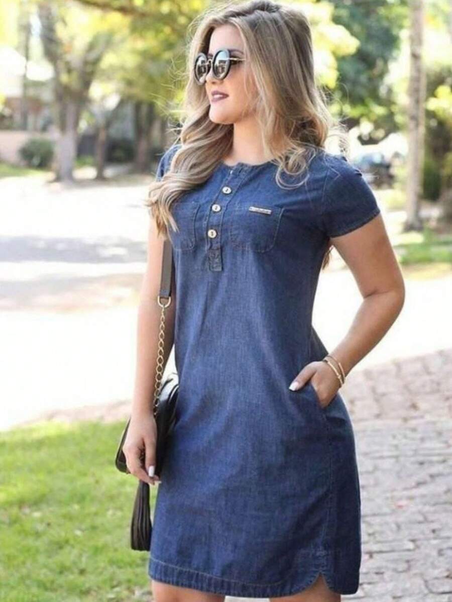 Women Dresses - Quần jean tối màu - Xem 1