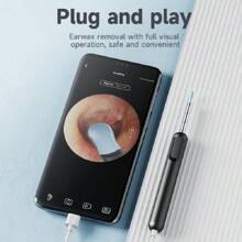 Ear Wax Removal Tool, Ear Care Tool, Rigid Endoscope, Video Otoscope Examination, Waterproof Digital Ear Pick, Wired Type-C