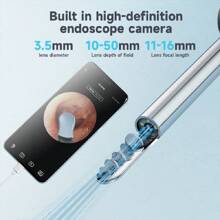 Ear Wax Removal Tool, Ear Care Tool, Rigid Endoscope, Video Otoscope Examination, Waterproof Digital Ear Pick, Wired Type-C