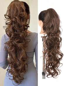 Tóc xoăn đuôi ngựa nhiều tầng cực dài kèm kẹp xương rồng - Nhiều màu - Xem 4