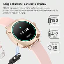 YOUMECAM Women's Exclusive Smart Sports Watch, Used For Monitoring Women's Physiological Heart Rate, Blood Pressure, And Blood Oxygen. Outdoor Health Exercise Supports 100+Exercise Modes Suitable For Android And Apple Phones - Silver - View 7