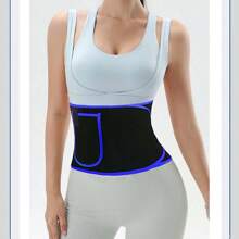 1件装银离子吸汗塑身腰带，带口袋，户外运动腰部支撑带，男女通用健身束腰带，瑜伽塑形燃脂腰带 [部分产品可能存在布料破洞/线头/断线：直线缝制] 黑色弹簧 - 黑色 - 查看 5