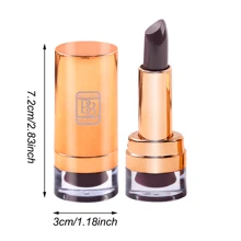 Lápiz labial morado mate, tonos audaces, lápiz labial vibrante de larga duración, maquillaje para lápices labiales a prueba de agua, sin sudor, sin manchas, sin decoloración, adecuado para fiestas de máscaras, festivales de música, regalos ideales para mujeres - Morado oscuro - Ver 5