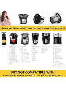Cápsulas de filtro reutilizables para café de plástico, embudo de acero inoxidable y taza de malla con carcasa de café - Multicolor - Ver 5