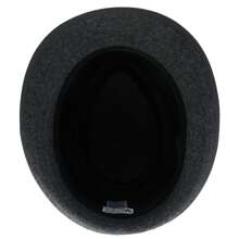 Ascentix Men's Wool Blend All Season Fedora Hat With Herringbone Band, Available In Black, Grey,  2XL, Large, Medium, Small, Xlarge Polyester Fedoras - Xám - Xem 4