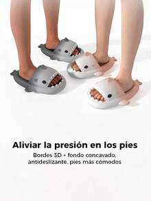 Sandalias De  Tiburón con  Estilo y Aventura en Cada Paso, Material Anti Deslizante. - Blanco y Rosa - Ver 5