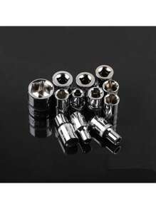 12入組插座套裝，1/4扳手套裝，汽車、船舶、摩托車、自行車維修工具 - 彩色 - 查看 5