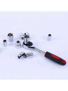 12入組插座套裝，1/4扳手套裝，汽車、船舶、摩托車、自行車維修工具 - 彩色 - 查看 3