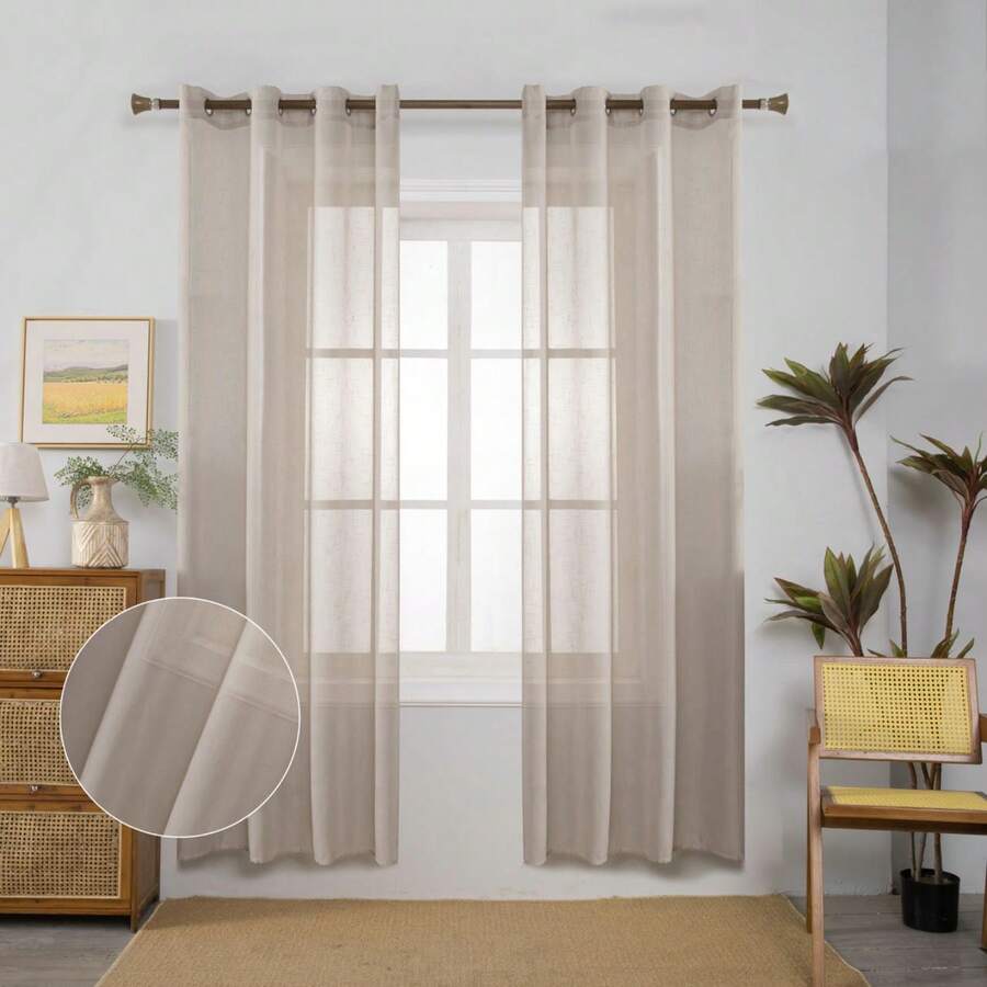 CORTINA DE POLIESTER - Gris Cafe - Ver 1