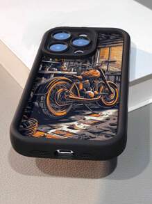 Vintage Motorcycle Style Heavy Duty Anti-Fall Colorful Painted Phone Case Cover Compatible With IPhone 15 Pro Max, Apple P13 P14 P11 P12 XS XR 78P 78GE S2, Samsung A50 A12 A32 A52 A72 A51 A21S A13 A14 S22 Ultra S23 A33 A53 S20FE, Xiaomi Redmi 11 Youth 12 Pro 12/12X Note 11 9A 9C Poco X3 NFC, Redmi 10, Redmi 9, Note 9 12C, Note 11 Pro, Redmi 10C, Note 8 Pro - Multicolor - View 3