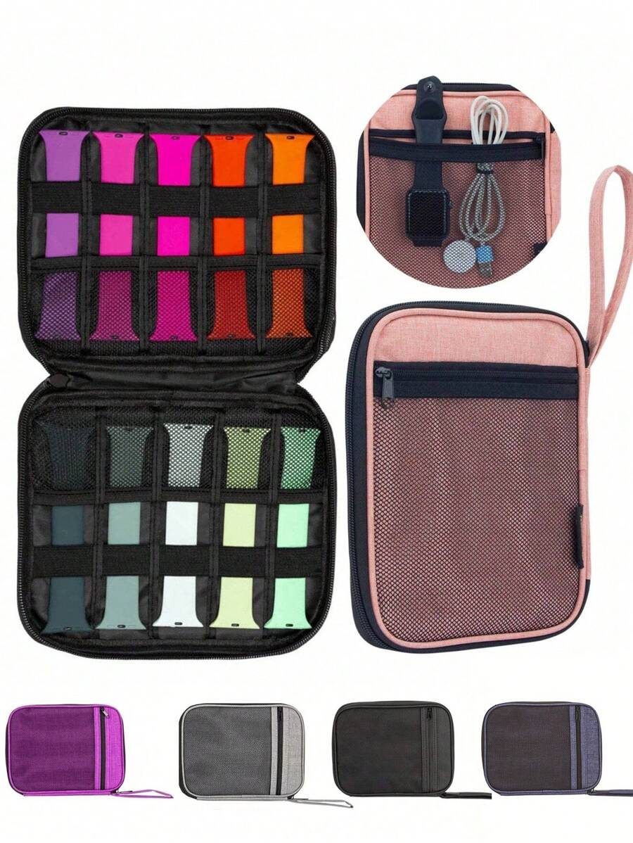 Watch Band Storage Organizers Hold 10 Watch Bands, Travel Watches With Carrying Bags And Watches With Storage Bags, Which Are Perfect Gifts For Mother's Day, Fathers' Day, Girlfriends And Anniversaries.