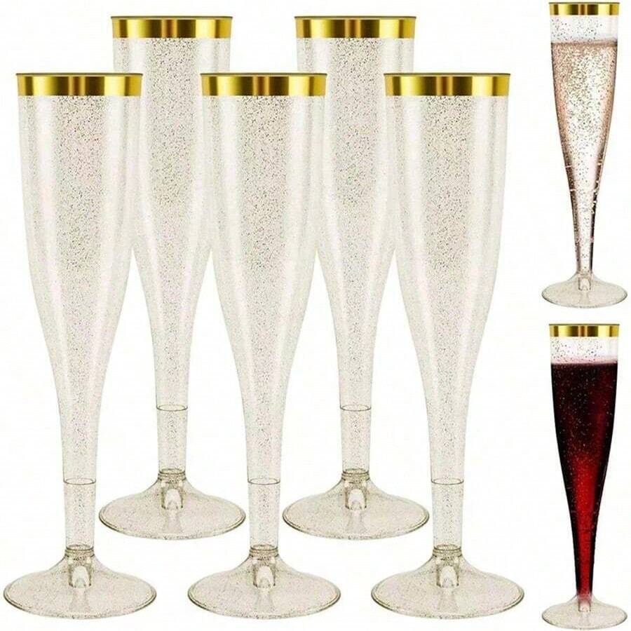 Flûtes À Champagne 6 Pièces Verres À Champagne En Relief Maison Vintage