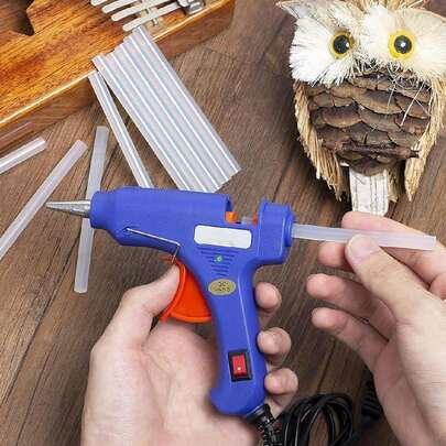 Finego Mini barras de pegamento caliente, paquete de 30 barras transparentes de pegamento, 4" y 5/16\"\" de diámetro, de alta viscosidad, multiusos para pegar el arte, reparaciones en general, decoración del hogar en festivales