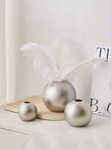 Jarrón decorativo de bola redonda para decoración de habitación, estantería, arreglo floral, mesa de comedor, boda, restaurante, oficina, sala de estar. Jarrón de bola redonda para decoración de escritorio, útiles escolares, florero de vidrio