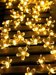 1pc 20/30/50/100 LED 5/6.5/7/12m Sakura Solar Powered Outdoor String Lights Fall Decor House Decor Outdoor Decor