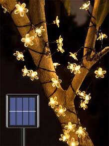 1pc 20/30/50/100 LED 5/6.5/7/12m Sakura Solar Powered Outdoor String Lights Fall Decor House Decor Outdoor Decor