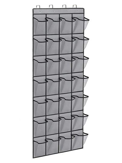 Large Pocket Shoe Boxes On Doors, Hanging Shoe Boxes In Closets, Quality Clear Shoe Racks On Doors, Shoe Racks And Metal Hook Storage Behind Doors