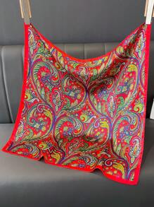 1 pieza 70s banda de imitación de seda con estampado paisley, cinturón versátil, pañuelo decorativo para cabeza o cuello, banda para cabello ideal para darle estilo a tu look - Multicolor - Ver 5
