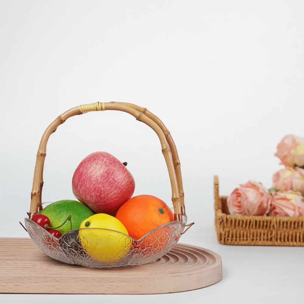 Corbeille à Fruits En Verre Cristal - 30 Cm - Plateau Décoratif Pour La Maison Ou Le Salon