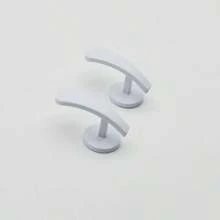 1pc Cuerda de Abrazadera de Cortina Blanca con Borla y Gancho de Pared, Accesorio de Decoración del Hogar de Aleación de Aluminio - Blanco - Ver 3