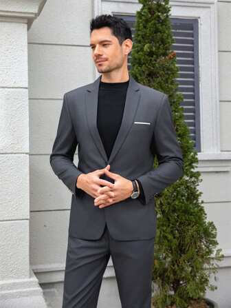 CLOUDSTYLE Fashionable Gentleman Suit Set For Men Coat, Pants, And Suit Jacket