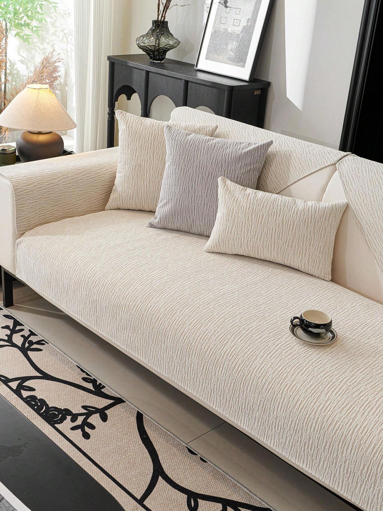 1pc Waterproof & Oilproof Sofa Cushion Cover Universal Sofa Pad, Anti