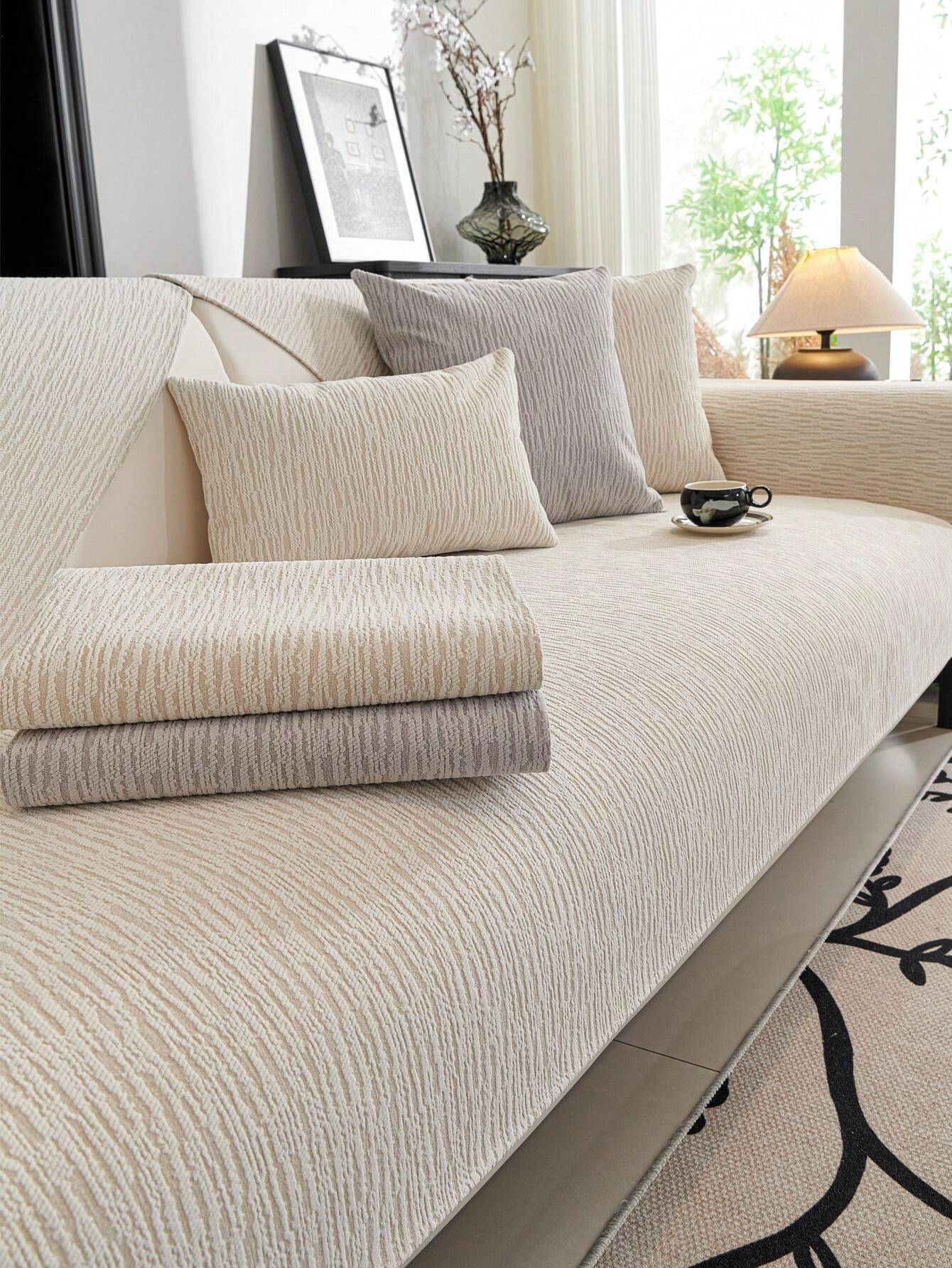 1pc Waterproof & Oilproof Sofa Cushion Cover Universal Sofa Pad, Anti