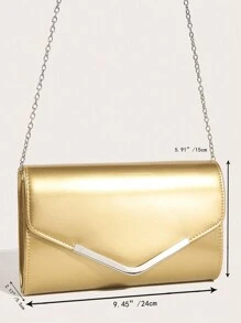 Túi buổi tối đính sequin, sang trọng, sáng bóng, túi ăn tối Quyến rũ, thanh lịch, tinh tế, yên tĩnh Chi tiết kim loại sang trọng Túi vuông có dây chuyền nắp gập cho cô gái dự tiệc, phụ nữ, cô dâu Hoàn hảo cho bữa tiệc, đám cưới, vũ hội, bữa tối/tiệc - Vàng - Xem 8