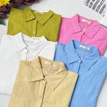 Women Blouses - 粉色 - 查看 3