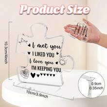 Quà tặng tuyệt vời nhất cho cô ấy - Quà tặng I Meet You, 1 tấm ghép hình khối Acrylic trong suốt, Quà tặng lãng mạn cho cô ấy, Quà tặng lãng mạn cho anh ấy, Quà tặng lãng mạn cho vợ, Quà tặng lãng mạn cho chồng, Quà tặng tình yêu cho vợ, Quà tặng ngày lễ tình nhân cho chồng, Quà tặng kỷ niệm ngày cưới lãng mạn cho cô ấy, Quà tặng sinh nhật cho anh ấy, Trích dẫn yêu thương được khắc, I Met You I Liked You I Love You I'm Keeping You Heart, Quà tặng cảm ơn cho bạn bè, I Love You Gift for Her Him, I Met You Gift for Him Her, I Like You Gift, Quà tặng Giáng sinh, Quà tặng tri ân Lễ Tạ ơn, Trang trí nhà cửa, Quà tặng vui nhộn, Ý tưởng quà tặng ấm lòng nhất, Quà tặng tiệc thiết kế thú vị, Quà tặng lưu niệm Acrylic độc lập, Biển trang trí bàn làm việc Acrylic trong suốt - Trong sáng - Xem 2