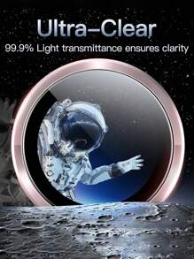 Película protectora de lente de cámara para iPhone 17 17Pro 15promax 16 16pro, compatible con iPhone 14promax 14pro 13promax 12 11, vidrio templado 9H, cubierta de anillo metálico, HD clara, 3 paquetes (rosa)