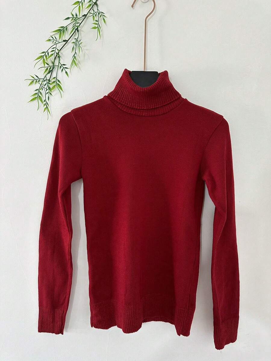 Women Knit Tops - 紅色 - 查看 1
