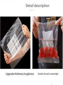 10 piezas/15 piezas/20 piezas Bolsas herméticas de almacenamiento de alimentos para la cocina, bolsas de película transparente delgada, bolsas de almacenamiento para refrigerador - Multicolor - Ver 3