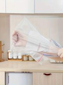 10 piezas/15 piezas/20 piezas Bolsas herméticas de almacenamiento de alimentos para la cocina, bolsas de película transparente delgada, bolsas de almacenamiento para refrigerador - Multicolor - Ver 2