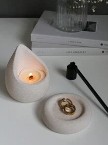 1 cái DIY Khuôn cốc nến hình giọt nước Khuôn silicon nhựa cho hộp đựng bút hình giọt nước, Hộp đựng chậu hoa, Khuôn cốc nến hình xi măng, Khuôn cốc nến hình thạch cao bê tông - Xem 3