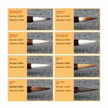 Eight-Head Detachable Calligraphy Brush Set Wolf/Goat/Hare Hair Beginner And Adult Calligraphy Brush Set - Retro Pattern Box Set - View 4