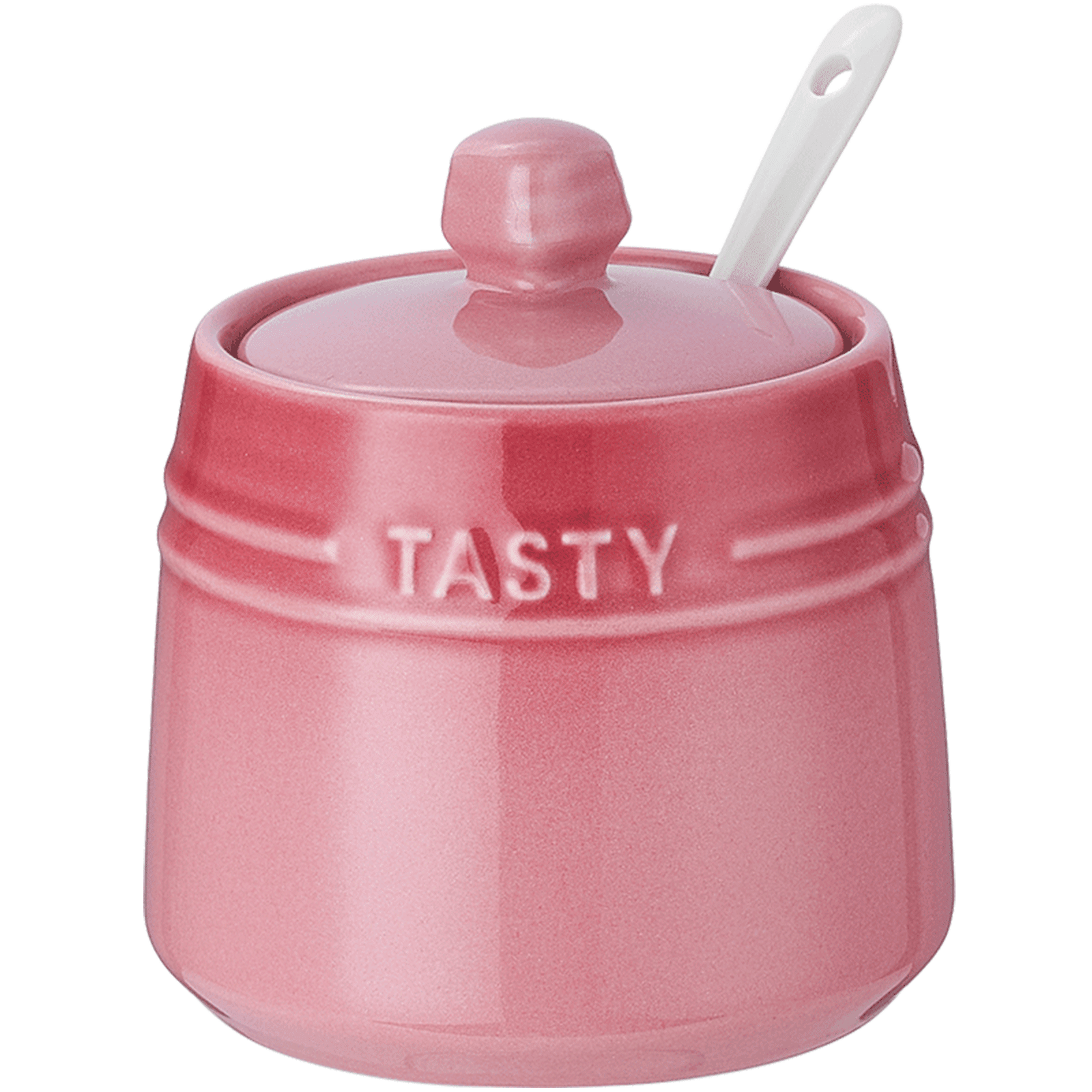 3pcs Colorful Condiment Canister Set With Simple Ceramic Design And 3+3 Spoon, Multiple Colors