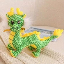 仿真龍娃娃毛絨玩具龍娃娃吉祥物派對小禮品 - 橘色 - 查看 7