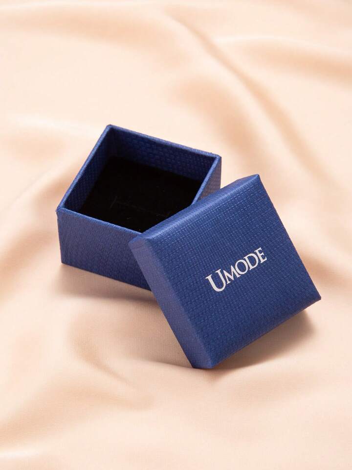 1pc Bypass CZ Engagement Ring With Jewelry Gift Box, Cubic