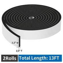 2捲8MM厚度泡棉自粘膠帶密封條隔熱膠帶捲音隔條兒童安全保護超厚防撞條貼紙門窗隔音防風防水空調密封條DIY工藝 - 黑色8mm*30mm*2M - 查看 2