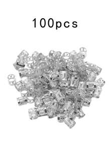 200 件/100 件/50 件混色皇冠辫子发珠夹，DIY 珠宝配饰，金属嘻哈朋克发饰，爪夹，发爪，发夹，发夹，发夹 - 彩色 - 查看 7