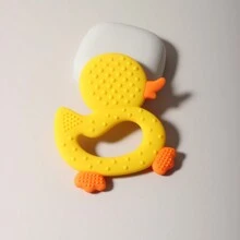 Baby Lovely Duck Silicone Teether Infant Teething Toy Soother During Teething Period - Yellow - View 7