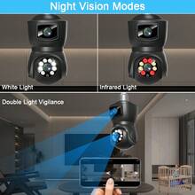 Camera giám sát bóng đèn WiFi ống kính kép 6MP (4MP + 4MP) Chống nước đầy đủ màu sắc Tầm nhìn ban đêm Bảo mật không dây Camera PTZ E27 Đèn giao diện Camera quan sát theo dõi tự động Âm thanh hai chiều Hỗ trợ trong nhà Ghi thẻ TF V380 Chỉ hỗ trợ WiFi 2.4G - trắng - Xem 7